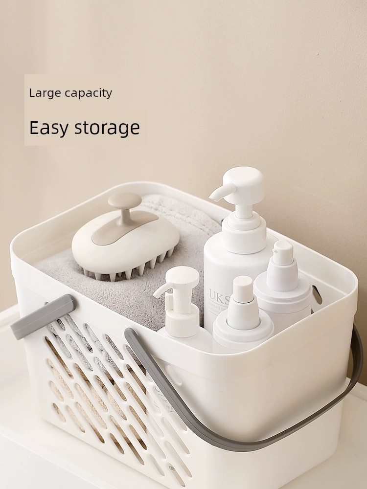 Fasola Bath Basket Bathroom Wash Tableware Storage Portable Basket Student Dormitory Bathhouse Sundries Storage Basket