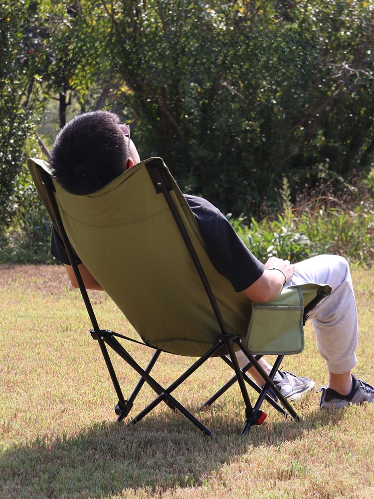 Yisu Outdoor Foldable Chair Fishing Chair Folding Stool Outdoor Moon Chair Portable Sketch Camping Chair Maza