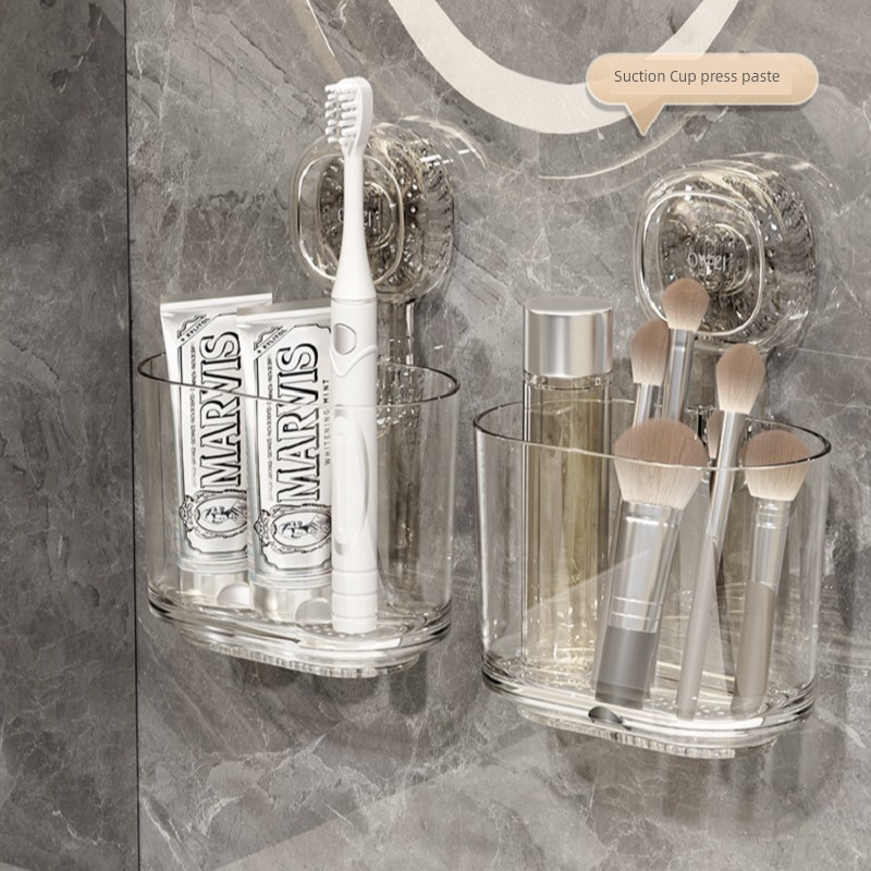Bathroom Suction Cup Wall Hanging Storage Box Face Towel Storage Angle Frame Toilet Washstand Face Wiping Towel Face Towel Storage Rack