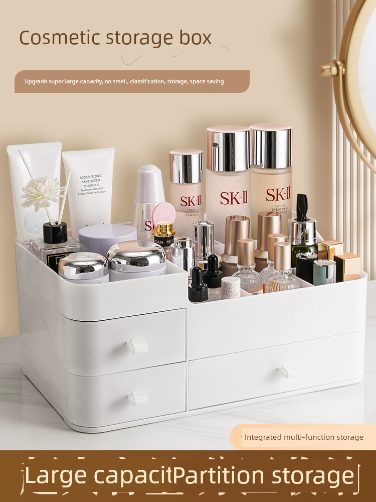 Desktop with Drawer For Home Lipstick Cosmetics Storage Box