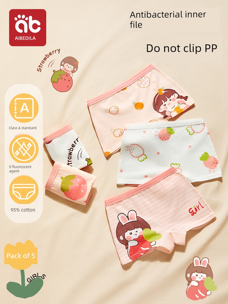 Girl Underwear Pure Cotton Kids Shorts Boxer Shorts Baby Little Girl Cotton Not Clip Ass Summer Thin
