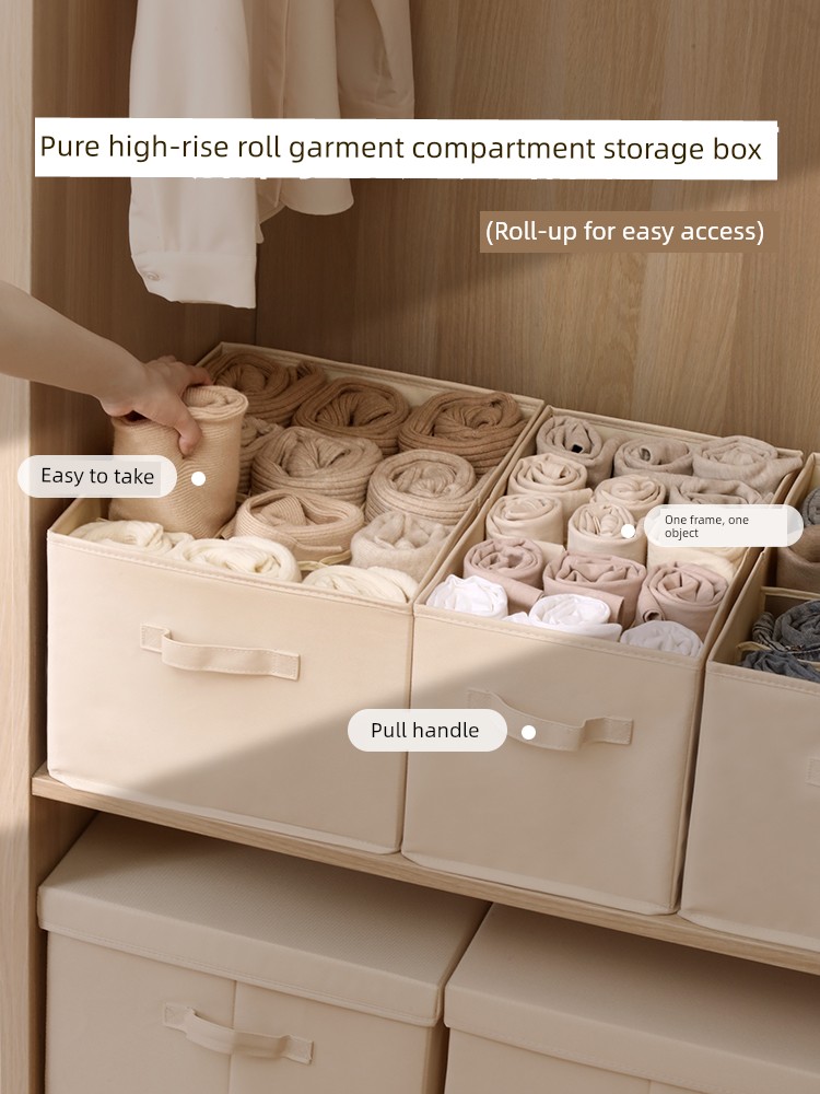 Vertical T-shirt Sweater Pants Compartment Drawer Storage Box
