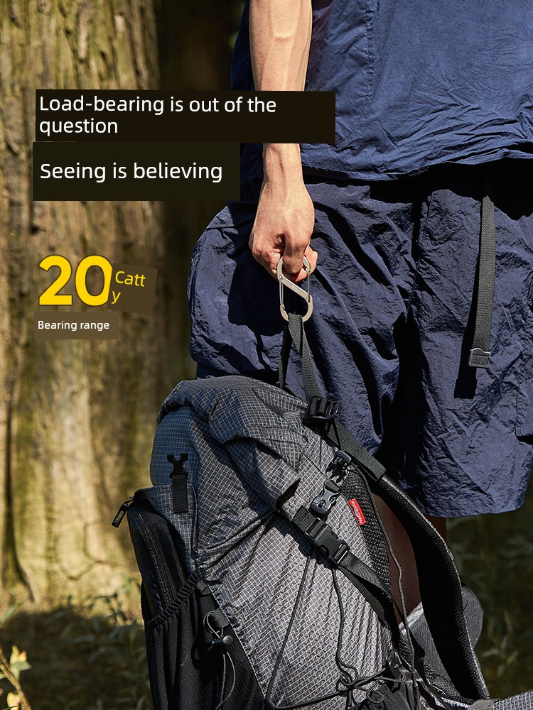 Primitive Man Outdoor Carabiner Mountaineering S-Type Safety Buckle Hook Key Chain Multi-Functional Aluminum Alloy Climbing 8 Words Hanging Buckle