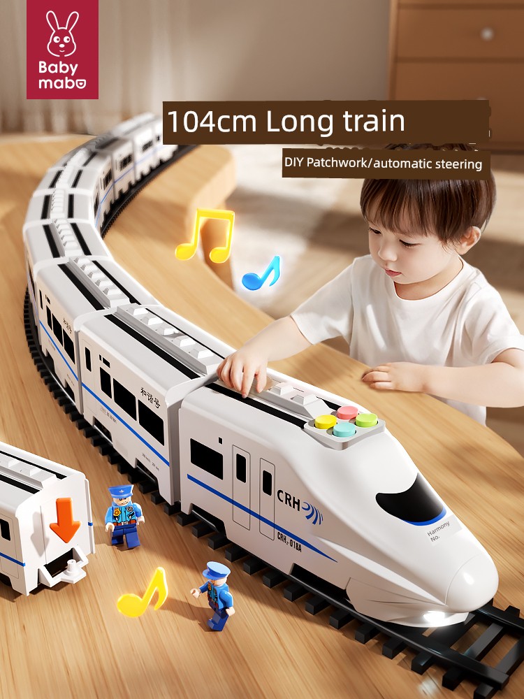 Electric High-Speed Train Track Toy Car Boy Harmony Renaissance Train Model 1 Kids 3 Education Baby