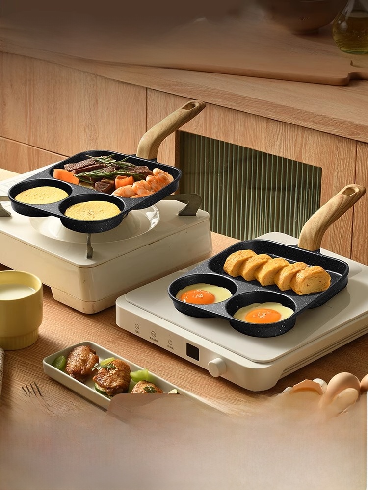 Three-in-One Hamburger Pan Non-Stick Egg Special Medical Stone