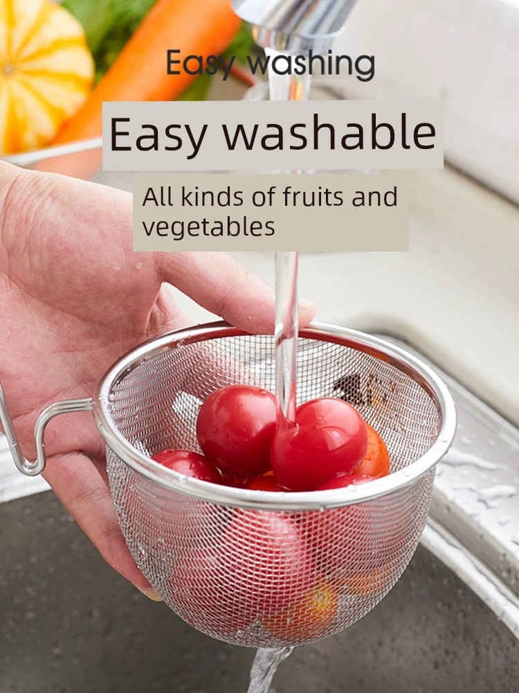 Hot Pot Filter Colander For Home Multi-Functional Stainless Steel Deep Frying Spoon Oil Residue Separation Screening Mesh Ultra-Fine Large Strainer
