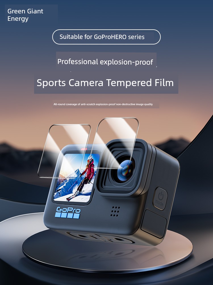 Llano Applicable to GoPro Hero13/12 Sports Camera Lens Tempered Film Gopro11/10/9 Screen Film Full-Cover HD Explosion-Proof Protection Film Display Screen Front and Back Film Camera Protector