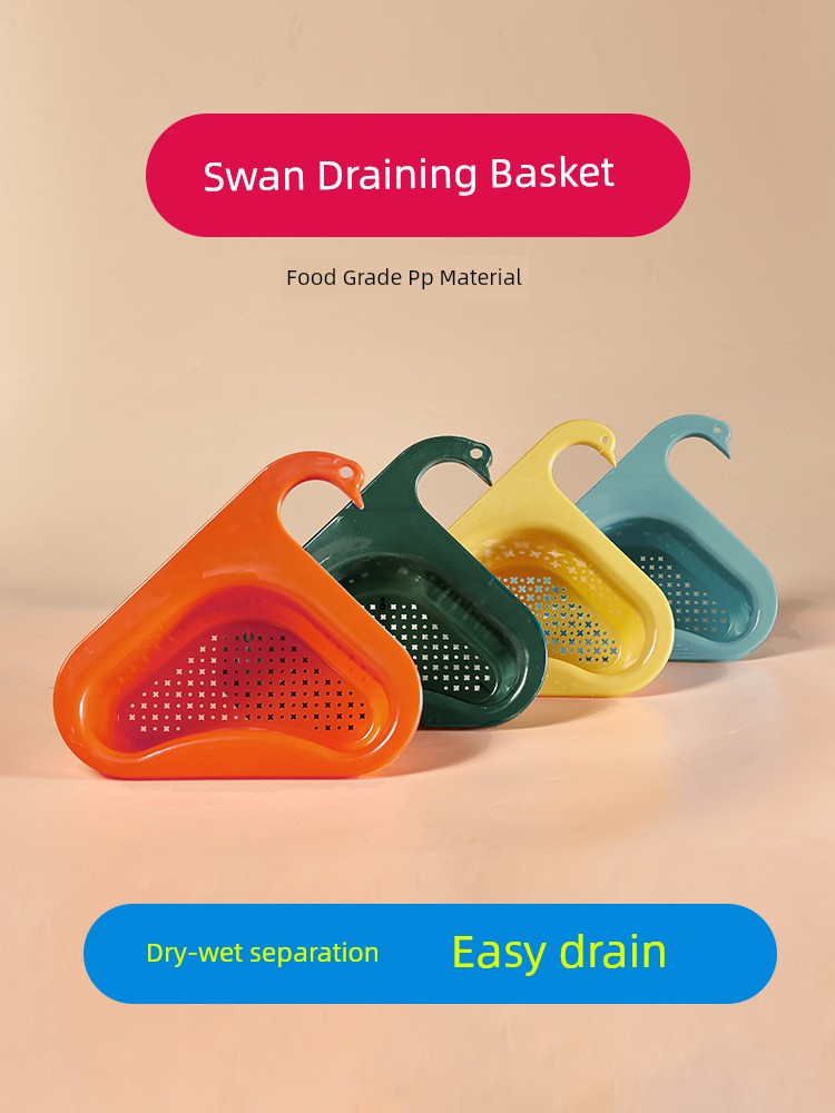 Punch-Free Non-Marking Creativity Swan Fruit and Vegetable Sink