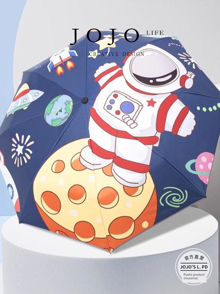 Jojo's L. Pd. Mr. Grocery. Umbrella Safety Anti-Rebound Kids Boys and Girls Primary School | Paste