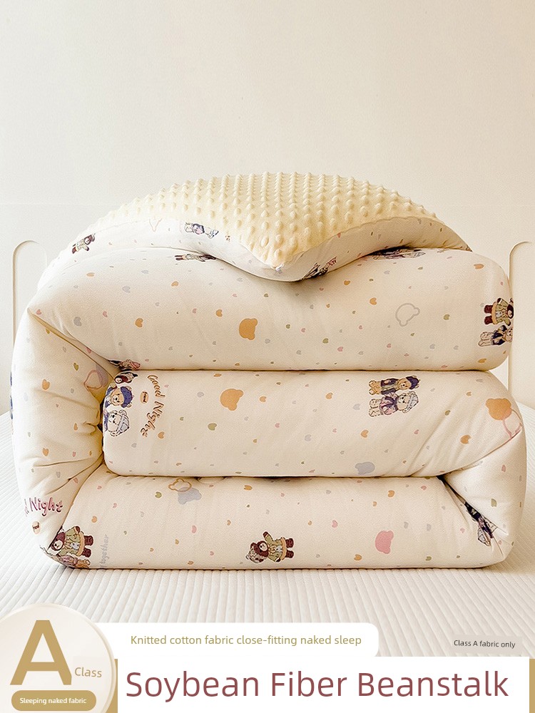 Soybean Quilt Thickened Winter Duvet Insert All Year Round Neutral Quilt for Spring and Autumn 150 X200 Dormitory Single Student Living in School Dedicated 4