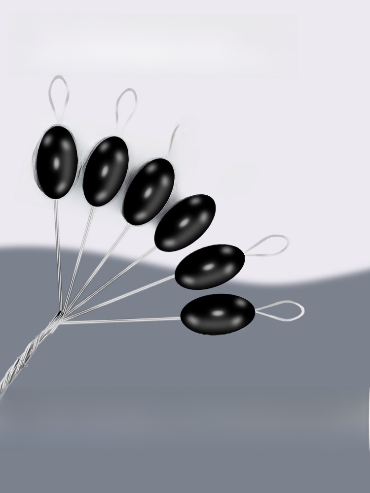 Olive-Shaped Fishing Gear Accessories Fishing Line Silicone Space Beans