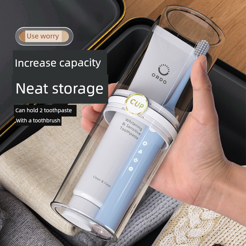 Portable Couple Ins Toothbrush Case Washing Cup