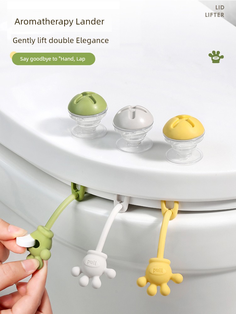 Aromatherapy Silicone Not Dirty Hands Toilet Cover Lifter