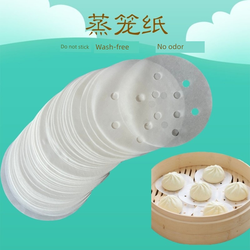 Bamboo Steamer Liners Steamed Bread Packing Paper 100 Pieces