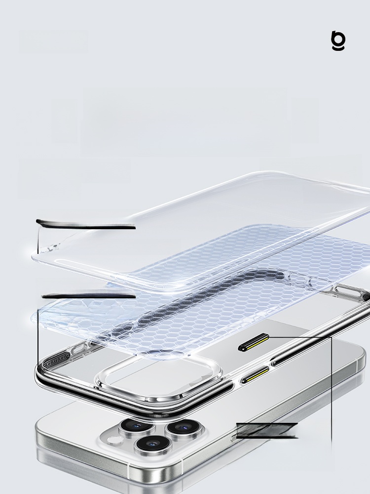 [Ring Full Airbag] BASEUS Applicable to Apple Phone Case/New Arrival/15 Iphone15promax Transparent 14pro Drop-Resistant PM Protective Case Silicone Max Lens All-Inclusive Female IP Male Por