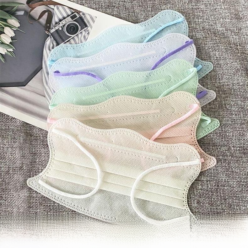 Macaron Color Thin Mask Women's Breathable Summer Butterfly-Shaped V Face Slimming High-Looking Independent Packaging Lightweight