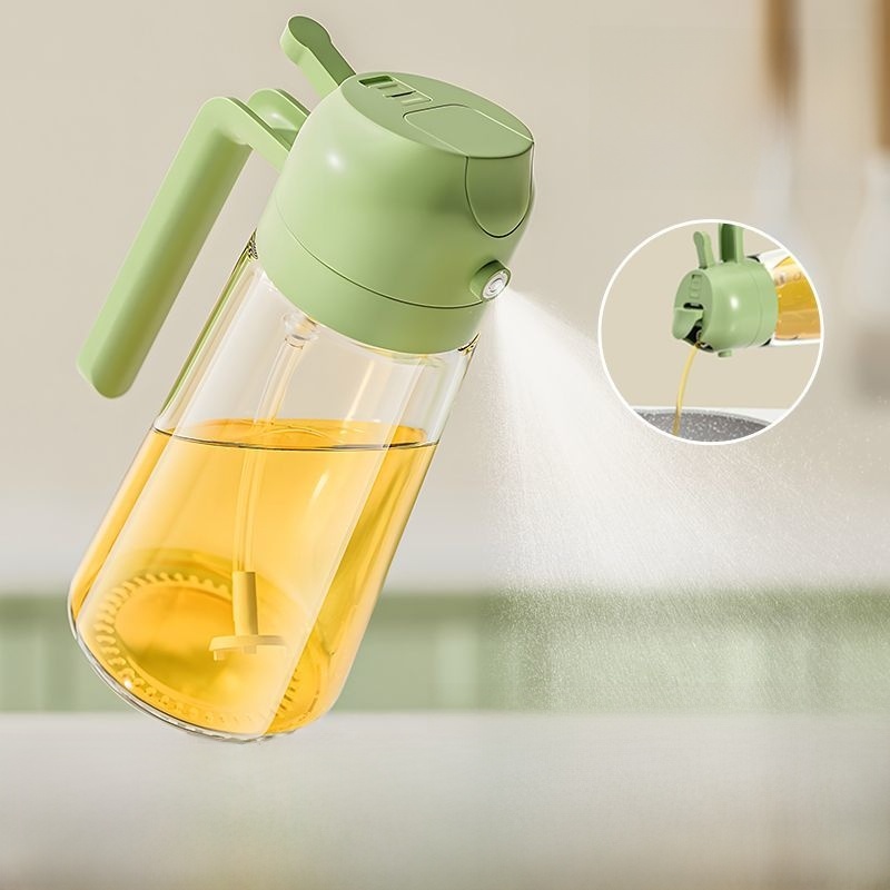 Transparent Automatic Opening and Closing Integrated Spice Jar Glass Oiler