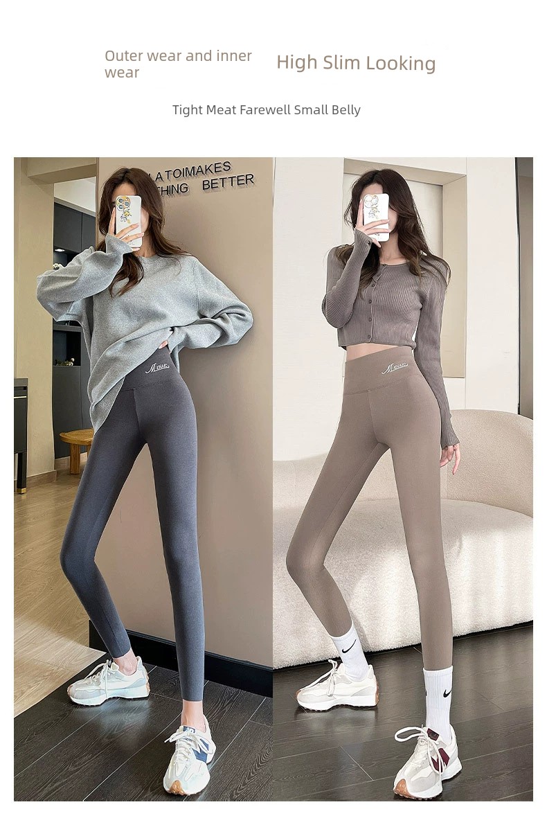 Plus Size Cozy Velvet Padded Leggings for Winter