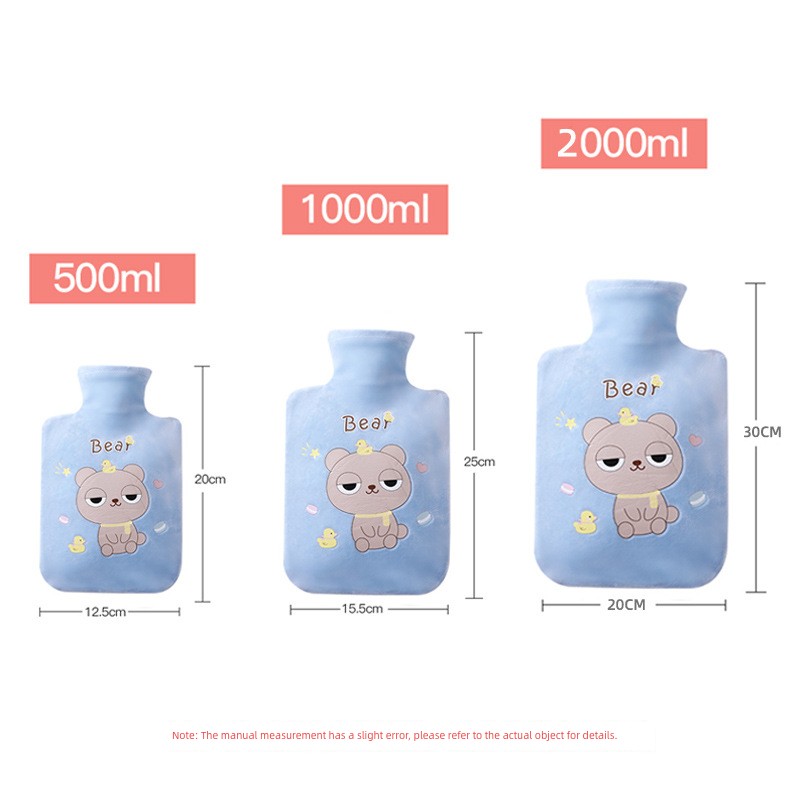 Winter Hot Water Injection Bag Student PVC Cute Hot-Water Bag Cartoon Cute Pet Stuffed Heating Pad Affordable