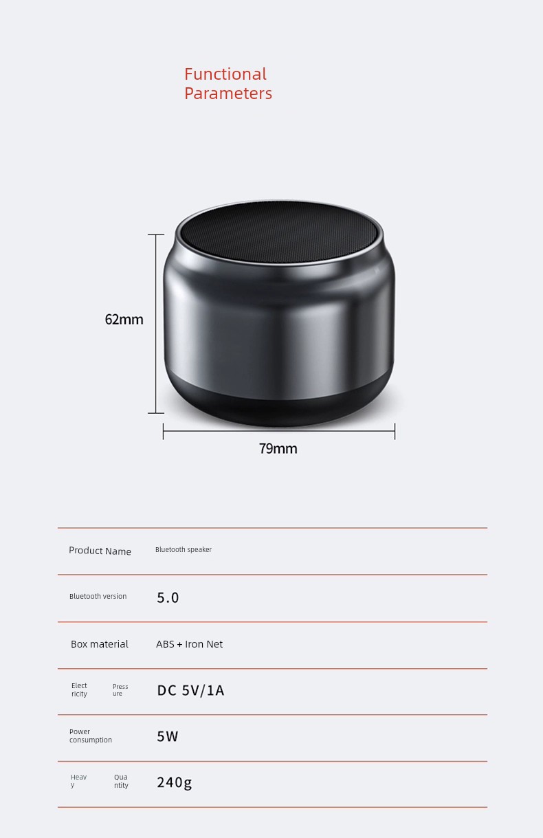 Compact Car Bluetooth Speaker - Wireless & Portable