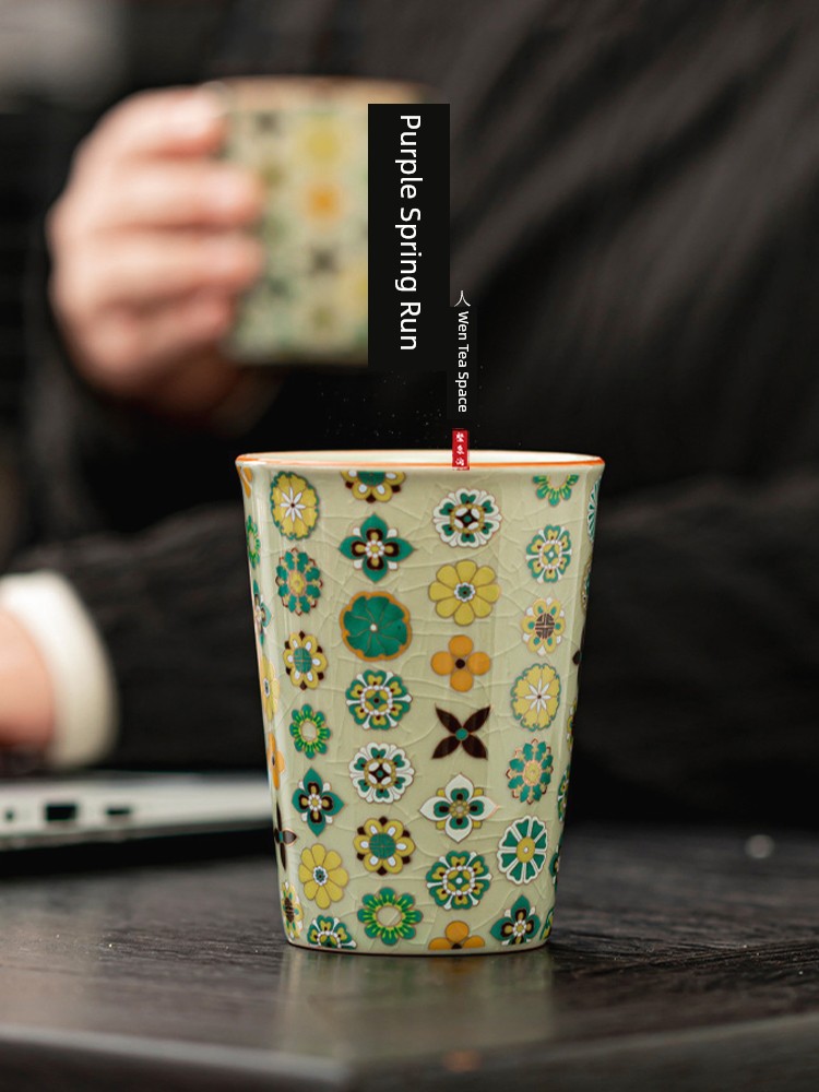 Jojo's L. Pd. Ziquan Jian. Ru Ware Tea Cup Master Cup Ceramic Coke Cup Drink Cup | Treasure Cover