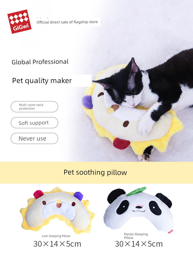 Gigwi Expensive for Dogs and Cats Pet Comforter Pillow Cushion Sleep All Year Round Neutral Washable Protection Cervical Spine Chin