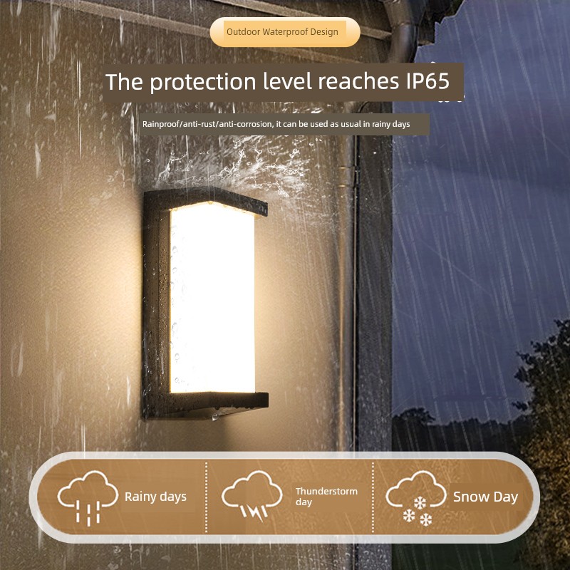 Outdoor Wall Lamp Waterproof House Garden Lamp Outdoor Corridor Aisle Gate Stairs Balcony Bathroom Wall Lamp LED