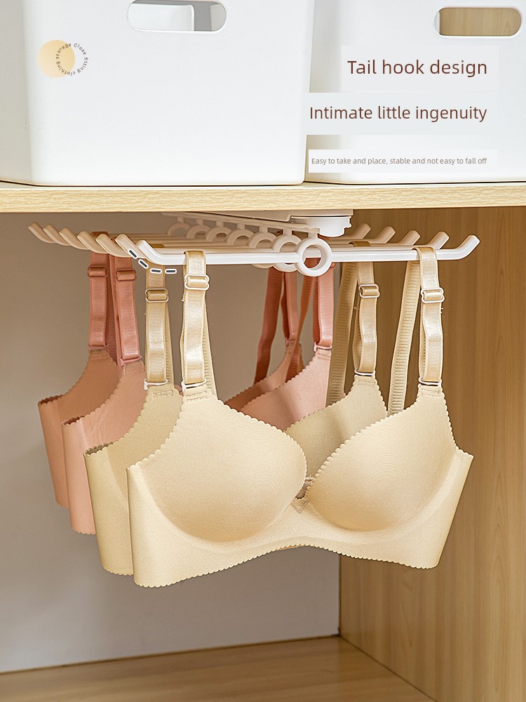 For Home Slide Rail One Hook Multi Hanging Underwear Hanger Wardrobe Panties Spaghetti Strap Bra Row Hanging Hook Storage Underwear Hanger