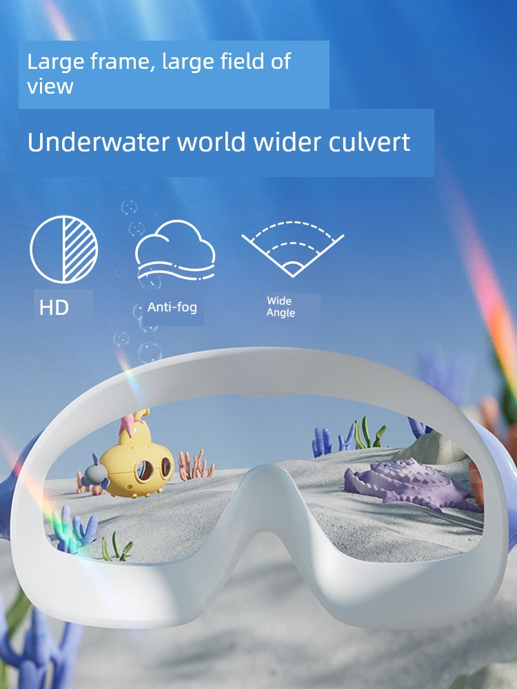 HD Anti-Fog Large Frame Diving Dedicated Children's Swimming Goggles