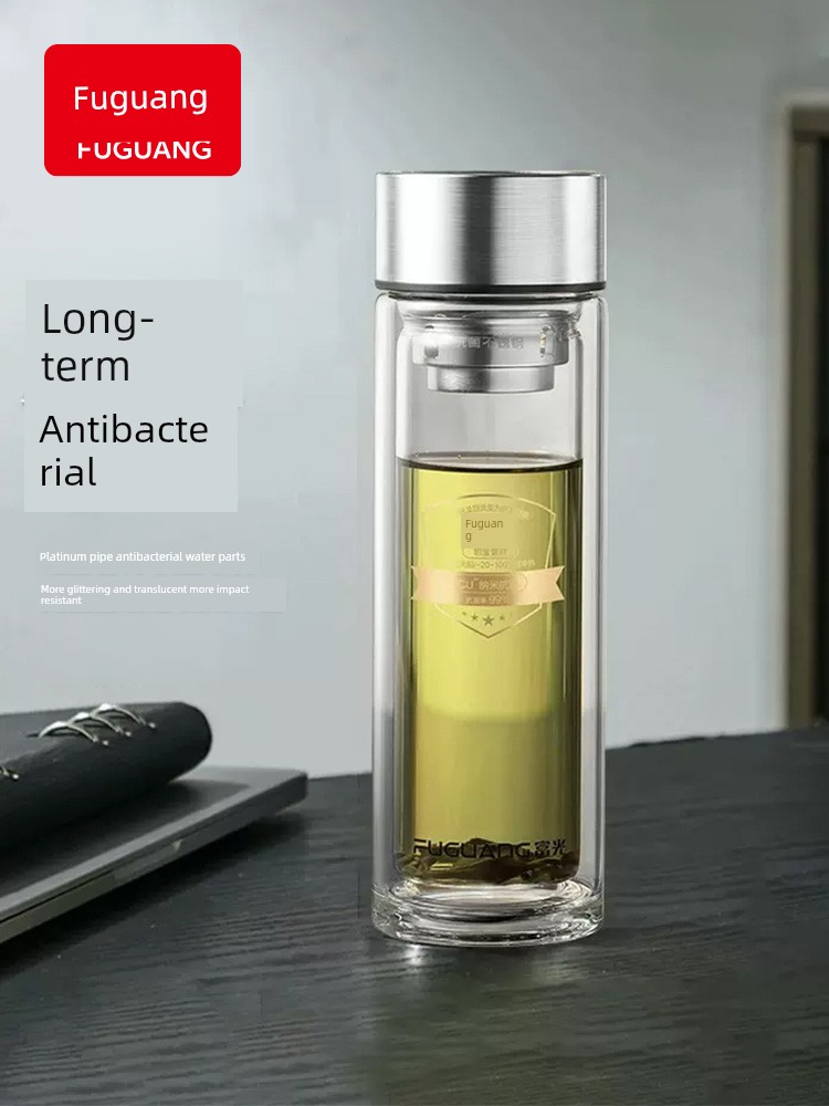 Fuguang Double-Layer Antibacterial Glass Borosilicate Men High-Grade Car Water Cup For Home Women's Personal Tea Cup