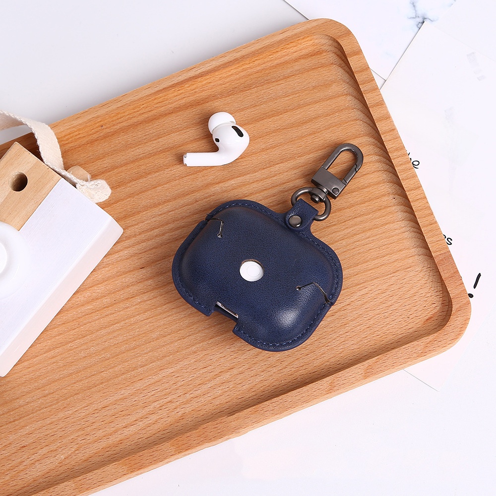 AirPods 4 Generation Earphone Case Applicable to Apple AirPods Pro2 Generation Protective Case Headset Protective Case Soft Leather AirPods 3 Earphone Case Leather Hook Integrated Drop-Proof Simple