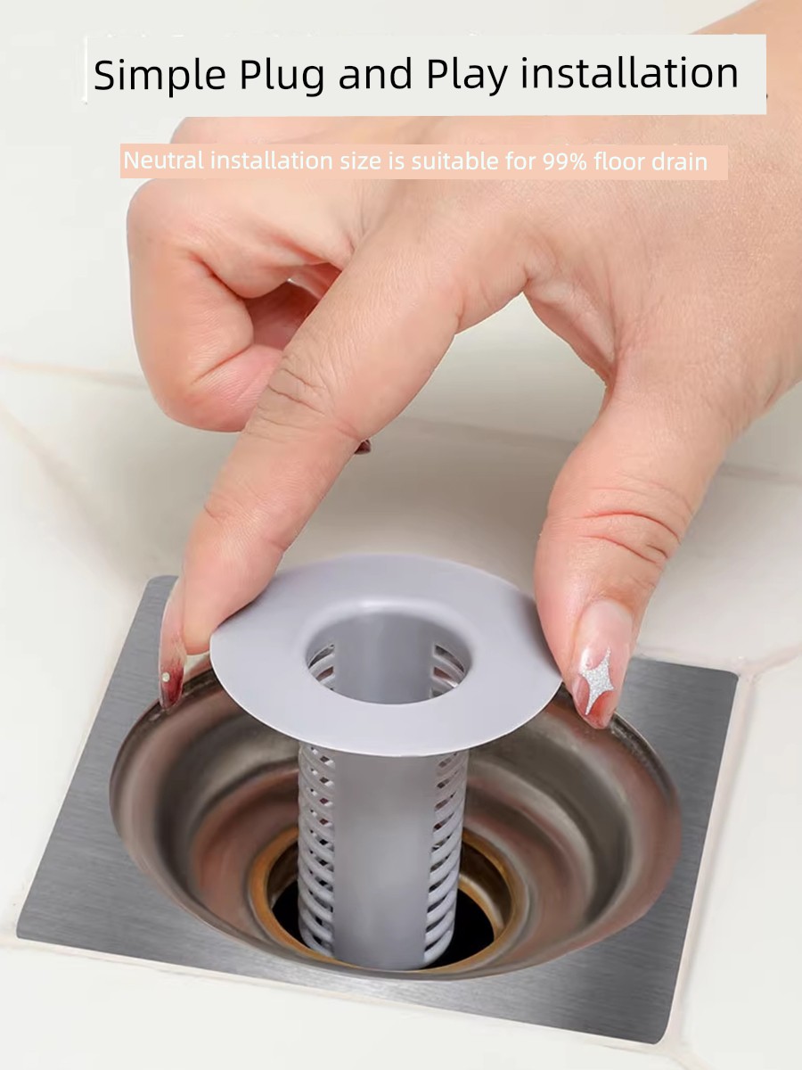 Bathroom Floor Drain Strainer Anti-Hair Toilet Sink Board Splash-Proof Water Retaining Board Insect-Proof Toilet Anti-Blocking Handy Gadget