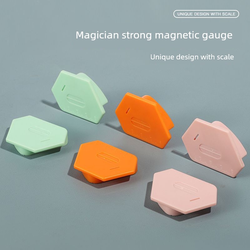 New Arrival Polygon Strong Magnetic Gauge Sewing Machine Machine Flat Plastic Multi-Function Magnet Fabric Edge Blocking Magic Locator
