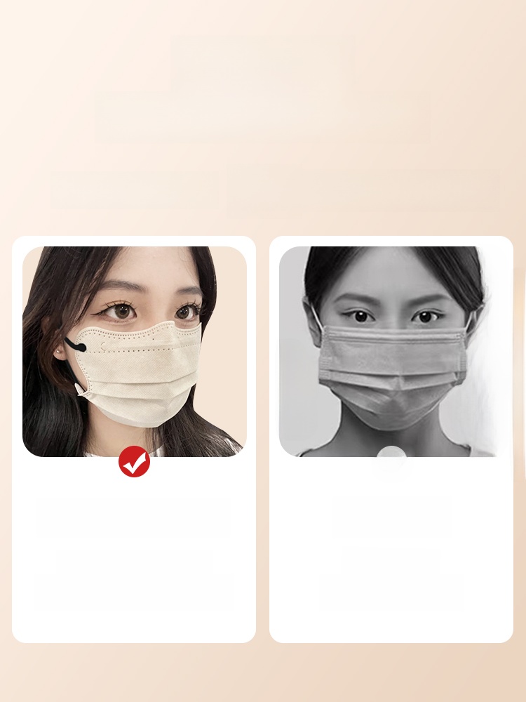 3D 2024 New Arrival Disposable Black and White Mask