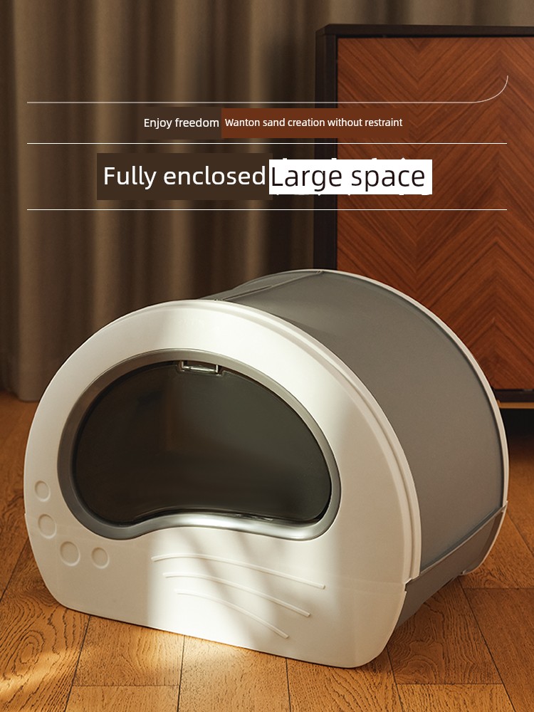 Litter Box Oversized Fully Enclosed Cat Toilet Deodorizing Filter Splash-Proof Drawer-Type Sand-Proof Cat Poop Basin Cat Supplies