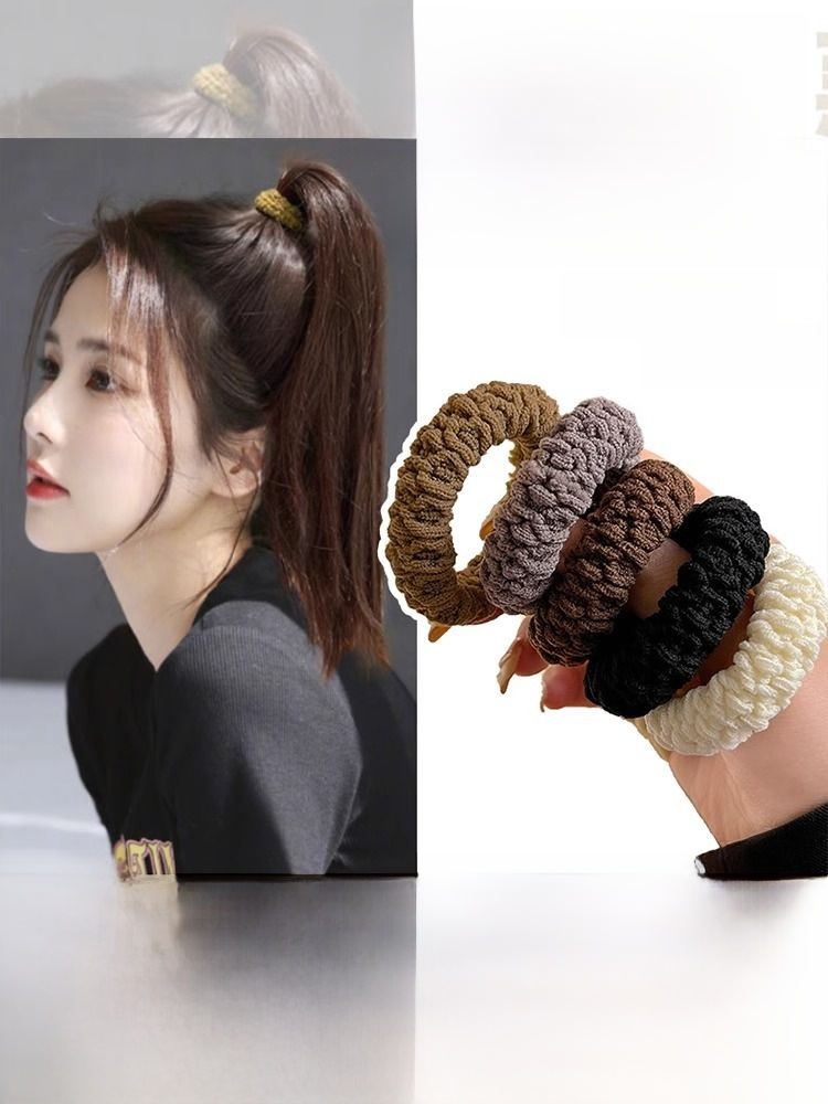 Hair Rope High Elasticity Durable Rubber Band Headdress Ponytail