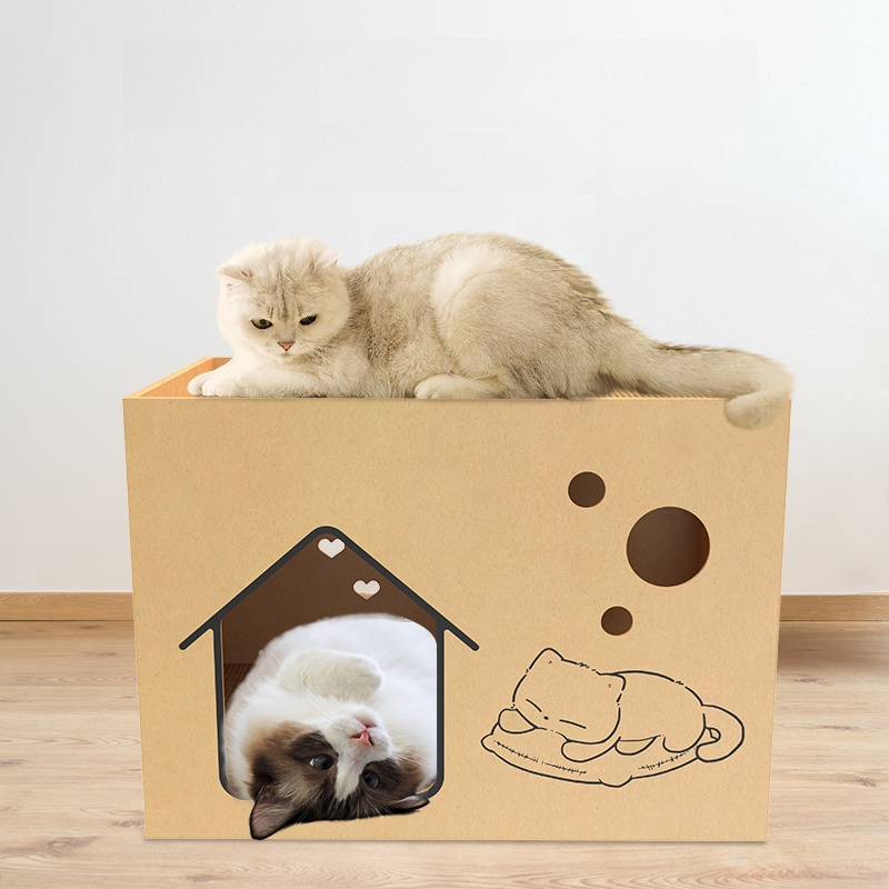 Double-Layer Carton Abrasion Resistant Integrated Large Closed Cat