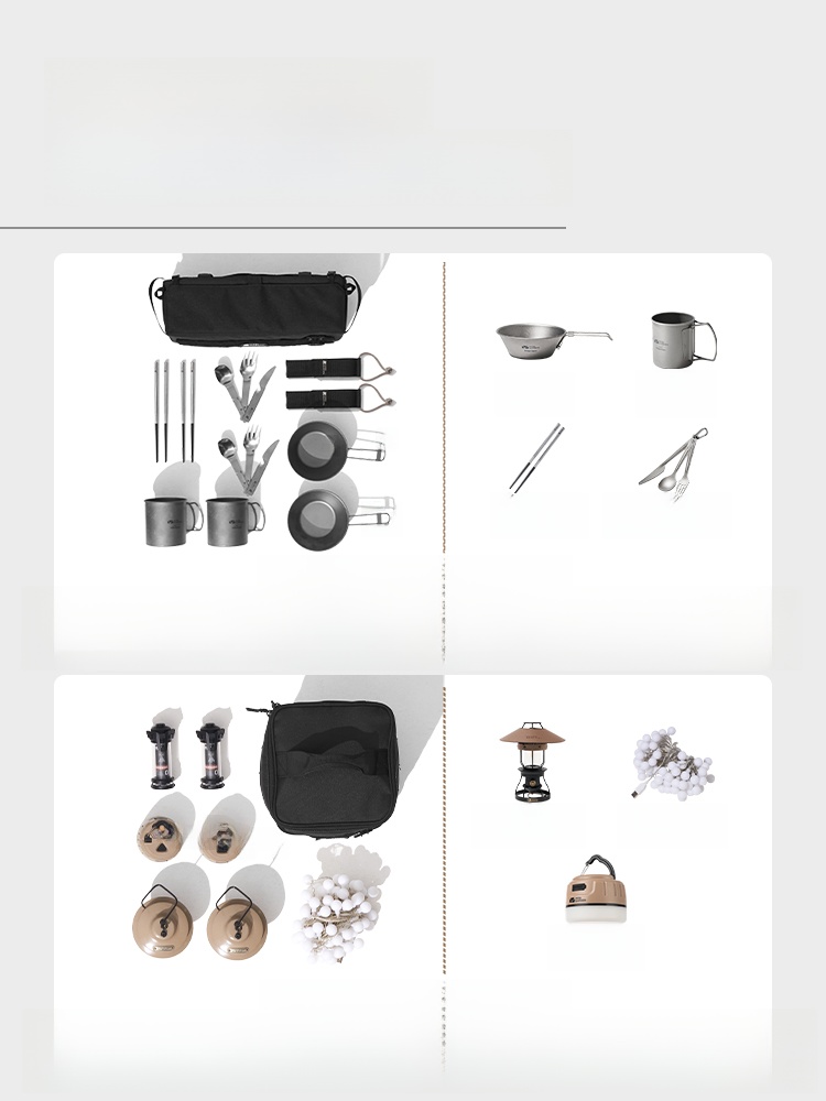 Mobi Garden Outdoor Cosmetics Bag Camping Equipment Ditty Bag Tableware Stove Lamps Gas Tank Large Capacity Kit