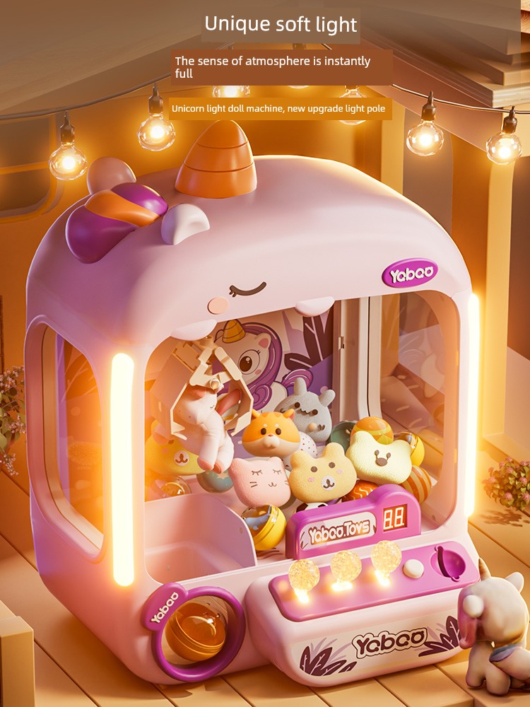2025 New Arrival Prize Claw Child Clip Doll Gashapon Machine Small For Home Boys and Girls Birthday Gift Toy