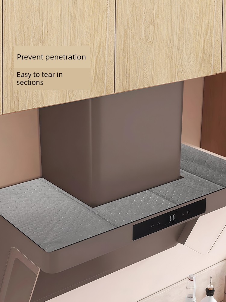 Fasola Neutral Top of Range Hood Anti-Oil Mat Oil Absorption Thickened Cotton Strip Kitchen Oil Blocking Pad Stickers Dedicated Ear Plug