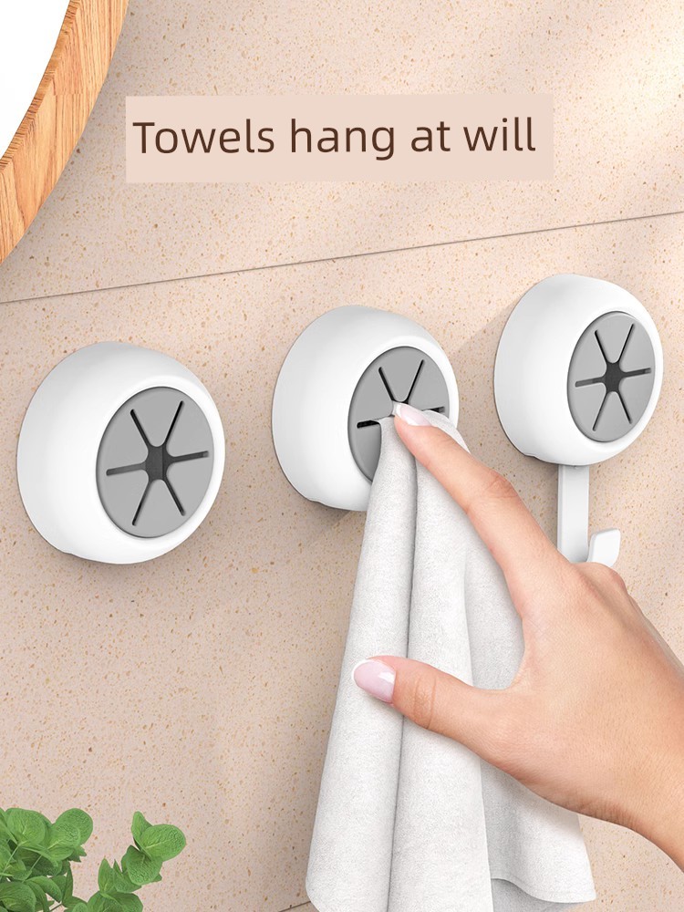Towel Plug Hook Sticky Hook Kitchen Wall Punch-free Seamless Sky Hook Strong Adhesive Door Wall Hanging Nail-Free Load-Bearing