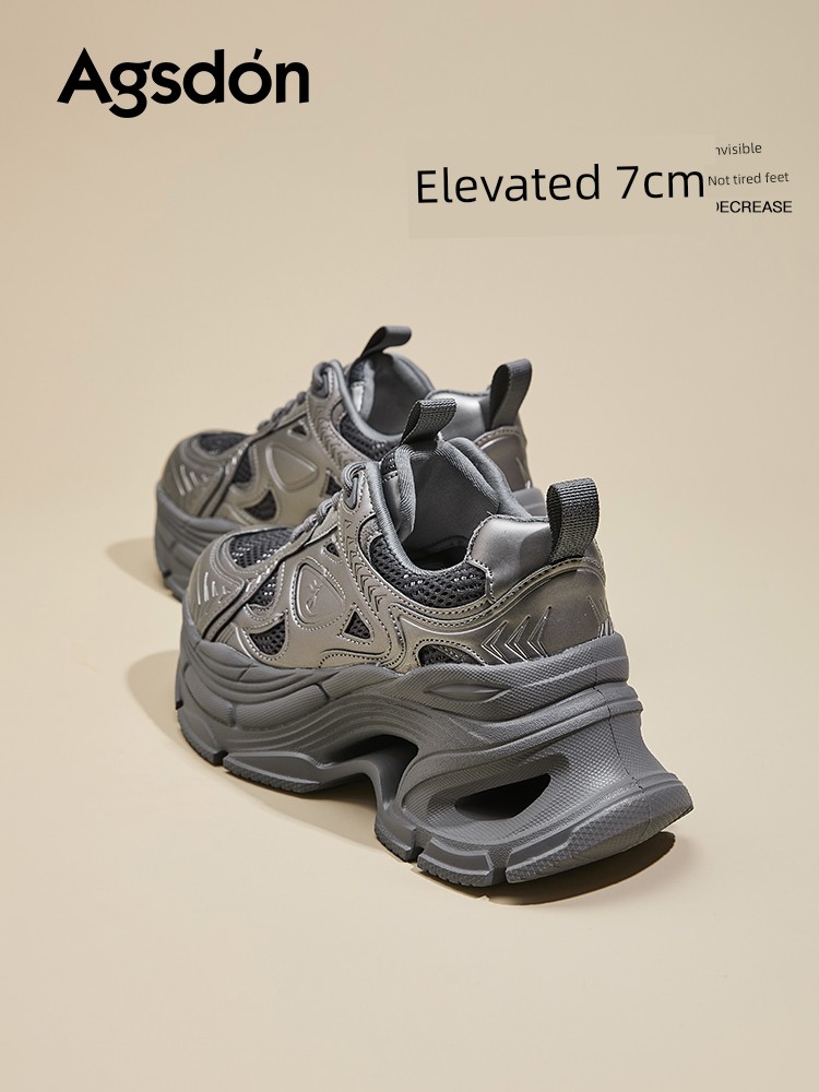 Augusto Platform Dad Shoes Women 2025 New Spring Versatile Lightweight Casual Height Increasing Sports Women's Shoes Popular