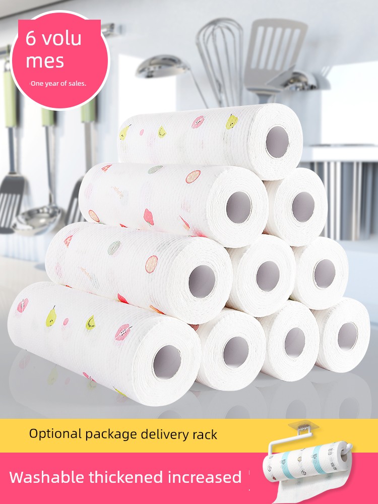 Lazy Rag Disposable Dishcloth Household Kitchen Cleaning Special Paper Wet and Dry Thickened Absorbent Oil-Absorbing Sheets