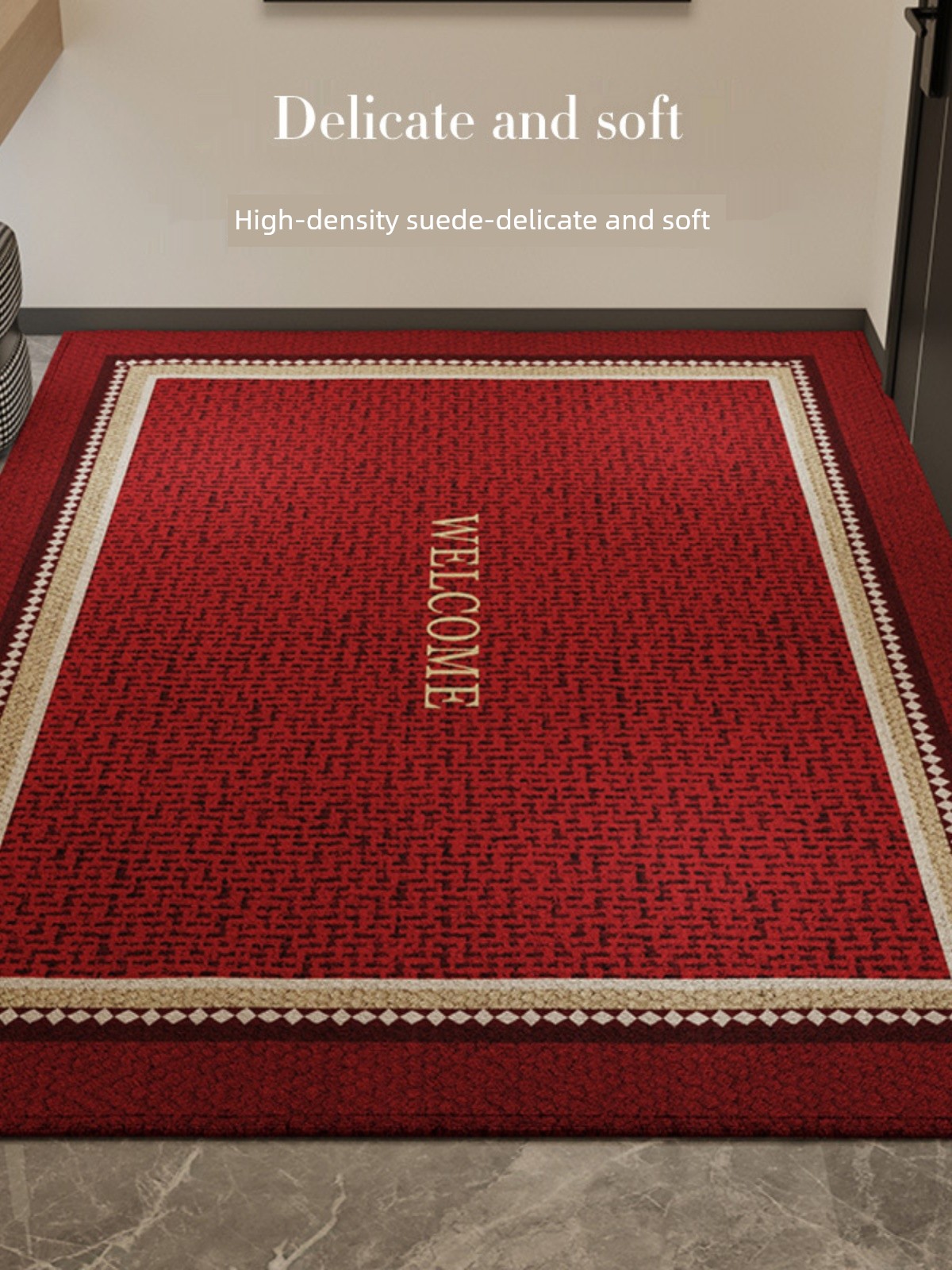 Entrance Door Mat Festive Red Door Mat Entrance Mats Belgium Velvet Door Mat Door Mat Fancy