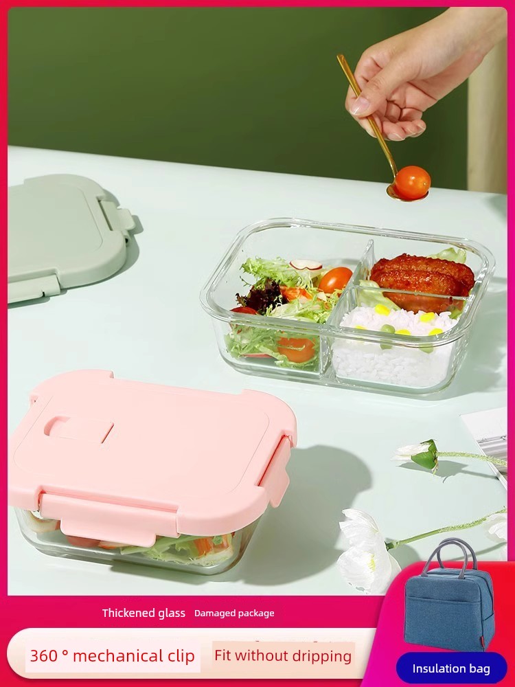 Fuguang Fresh-Keeping Oven Special Use Separated Glass Lunch Box