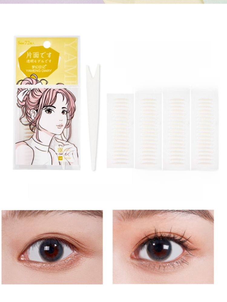 Double Eyelid Stickers Seamless Invisible Nature Lace Double-Sided Swollen Eye Bubbles for Boys and Girls Single Eyelid Adjustment Single-Sided