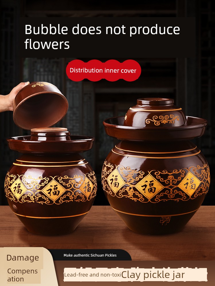 Sichuan Pickles Earthen Jar Earthenware For Home Pickles Earthen Jar Pickles Earthen Jar Porcelain Sealed Old Earthen Jar Old Pickle Jar