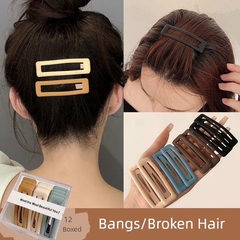 Forehead Seamless Eight-Character Fringe Clip Girl's Back Head Side Clip BB Clip Exquisite Cropped Hair Clip Hairpin Headwear