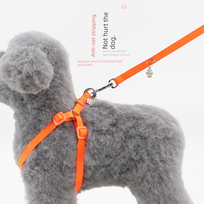 Perro Peluche Perro Pequeño Perros Pecho y Espalda Sosteniendo Cuerda Chaleco Correa de Perro Cadena Correa de Pecho para Perro Suministros