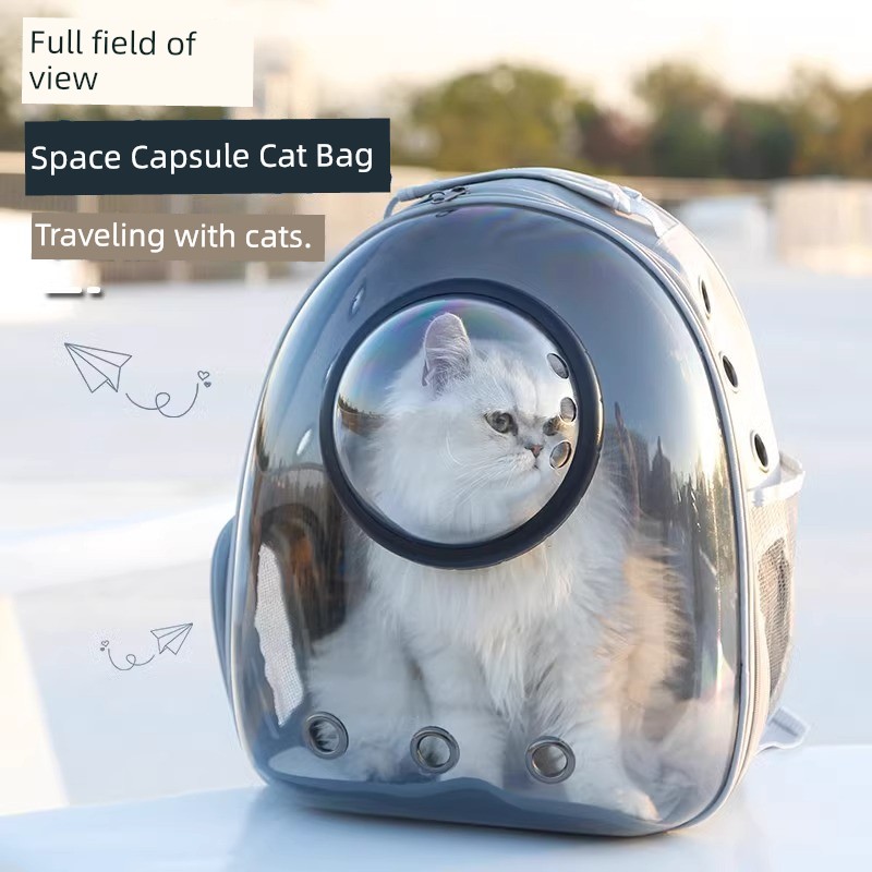 Cat Bag Portable Outdoor Dog Pet Social Lightweight Space Capsule Large Capacity Cat Anti-Stress Backpack